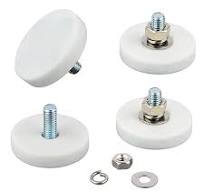 43mm Magnet Strong White Rubber Coated Magnet with M6 Male Thread,Magnetic  Mount Rare Earth Magnets - AliExpress