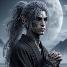 For my friends campaign Selia's Teacher: Master Rhavien, the Veil-Touched  Race: Shadar-Kai (Elf) Class & Subclass: Monk (Way of Mercy) Age: Unknown  Title: Master of the Shrouded Hand Backstory: Master Rhavien was