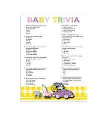Baby Trivia Baby Shower Game Gender Neutral Baby Shower Game Etsy Baby Facts Baby Shower Games Coed Baby Shower Yellow