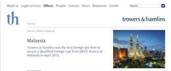 | trowers & hamlins retweeted. Largest Law Firms In Malaysia 2018 Domestic And Foreign Firms