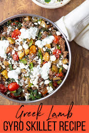 Mediterranean shepherd's pie is so easy to make, and it's such a time saver. Greek Lamb Gyro Skillet Recipe Registered Dietitian Columbia Sc Rachael Hartley Nutrition