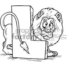 Black And White Letters Png White Letter L With Lion Clipart Royalty Free Clipart 373560 White Letters Lion Clipart Coloring Pages