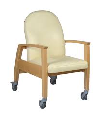 Devita Stuhl Mit Rollen Schiebegriff Kunstleder Beige Sessel Stuhle Kunstleder