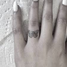 Little Tattoos On Instagram Fine Line Butterfly By Joeyhilll Los Angeles Butterfly Tattoo In 2020 Ring Finger Tattoos Finger Tattoos Butterfly Tattoo