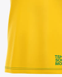Download T Shirt Soccer Mockup Half Side View In Apparel Mockups On Yellow Images Object Mockups