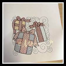 Each template offers a variety of options, including color schemes, shapes, design styles, premium paper stocks, and more. Christmas Xmas Presents Light Density Machine Embroidery Card Design Digital Download 4 And 5 Inches