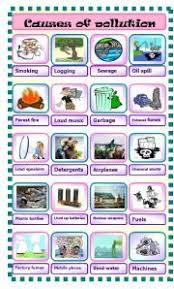 English Worksheets Causes Of Pollution Pictionary Pollution Lesson Pollution Activities Pollution Lesson Plan