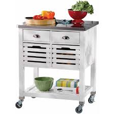 linon robbin wood kitchen cart with