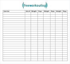 Gym Log Book Template Exercise Log Template Workout Log Workout Log Book