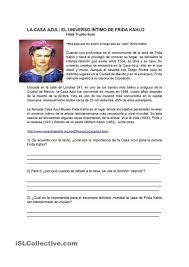 Biografia De Frida Kahlo Corta Para Niños La Casa Azul Casa De Frida Kahlo Lectura De Comprension Comprension Lectora Comprension Lectora Para Secundaria