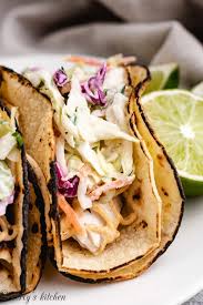 In a small bowl, combine all spices. Mahi Mahi Tacos With Slaw Berly S Kitchen