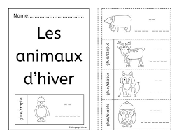 Don't be nervous to speak; French Winter Hiver Worksheets Handouts Activities Learn French Fun Worksheets Vocab