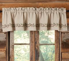 Pinecones Embroidered Valance