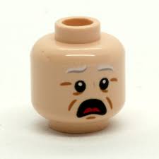 LEGO PART 3626cpr1275 Minifig Head Doc Brown