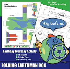 Earth Day Everyday Color Fold Stem Toy Box Activity Crafts Set Distance Learning Fun Education Learning Colors Activities