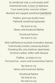 Stone Cold Emotional Flatline Emotions Dark Heart Lyrics