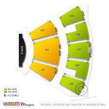 genuine mandalay theater seating chart michael jackson one