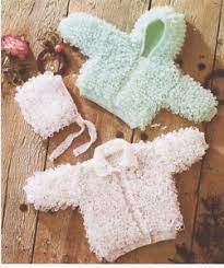 Yarn free knitting pattern alpaca lana d'oro bobble vine jacket. Knitting Pattern Baby Loopy Hooded Jacket Cardigan Hat In Dk Wool 14 24 7426806859001 Ebay