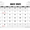 May 2021 monthly calendar for the united states with american holidays. 1
