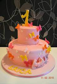 Torta Primo Compleanno Con Farfalle Cake Birthday Cake Desserts