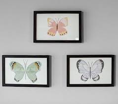 Framed Butterflies Set Of 3 Butterfly Frame Baby Wall Art Baby Room Art