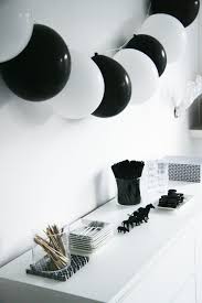 Black And White Balloons Design More Fun Ways With Black White Balloons For Our Biodegradable Balloons And Ribbon See Black And White Balloons Panda Birthday Party White Party Decorations