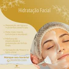 ✨ Sua pele também merece um momento de cuidado! 💆‍♀️💧 A hidratação facial  repõe a água e os nutrientes essenciais, devolvendo maciez, viço e saúde  para o seu rosto. 🌸 Agende seu