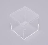 10pc Plastic Box Transparent Square Clear 5.5x5.5x5.5cm Inner Size:  5.1x5.1cm