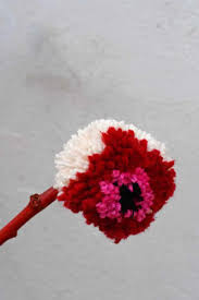 6x flower pom poms per strand. How To Make Rainbow Diy Pom Pom Flowers Decoration Pillar Box Blue