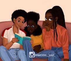 Princess Karibo On Instagram I M The Girl Holding The Book Which One Are You Commissions Are Open You Can Black Girl Art Black Girl Magic Art Black Art