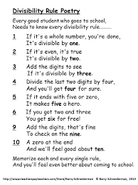 This Free Product Introduces Divisibility Rules Divisibility Tests With A Fun To Use Poem That Your Studen Teaching Mathematics Divisibility Rules Math Poems