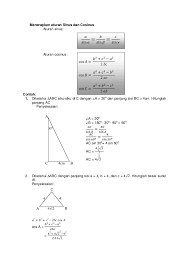 Sin α = depan sudut α / miring. Soal Dan Jawaban Aturan Sinus Cosinus Dan Luas Segitiga Kumpulan Contoh Surat Dan Soal Terlengkap