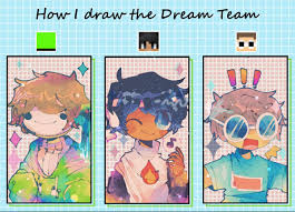 Dreamteam Fanart Dream Team Minecraft Art Minecraft Fan Art