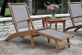 Featuring soft cushions and durable yet stylish acacia wood. Driftwood Grey Wicker Eucalyptus Lounge Chair With Built In Ottoman
