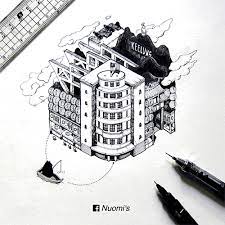 插畫的魔法 nuomi 讓台灣老建築變成移動城堡 大人物 88263 building illustration art drawings simple illustration