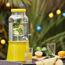 Fontaine A Boisson Jaune Avec Infuseur Avis Et Prix Natureetdecouverte En 2020 Fontaine A Boisson Boisson Nature Et Decouverte