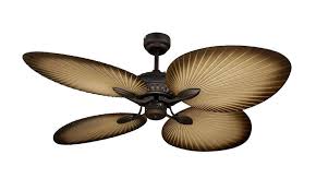 Oasis Modern 1300mm 4 Palm Leaf Blade Old Bronze Ceiling Fan Only Tropical Ceiling Fans