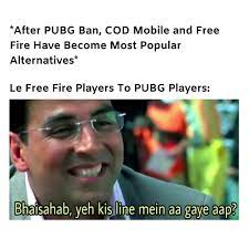Pubg mobile mod apk unlimited money free download. Pubg Vs Free Fire Meme