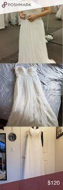 Wedding Dress And Underskirt Slip Only Worn For Fitting And Hemming Reason Being I Unexpectedly Got Pregnant And Wedding Dresses Davids Bridal Dresses Dresses