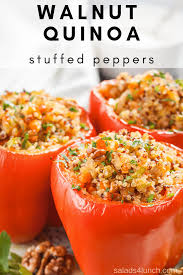 Walnut Quinoa Stuffed Peppers Recipe Stuffed Peppers Quinoa Stuffed Peppers Stuffed Bell Peppers