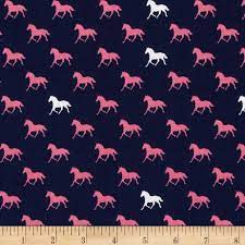 Riley Blake Derby Horses Navy Horse Fabric Derby Horse Navy Fabric