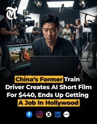 A 29-year-old former train driver from China has created a 3.5-minute AI  short film for just $440 and received a Hollywood job offer. Liu Ziyu made  the AI-generated short film, called Zombie