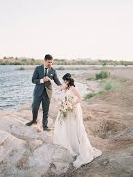 Windy Waterside Wedding Editorial At Hidden Lake In Buckeye Arizona Film Wedding Photography Arizona Wedding Photographer Fine Art Film