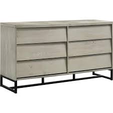 Combination chests that offer a door conceals storage shelves for more spots to keep clothing. Meridian Furniture Weston Gray Stone Wooden Dresser With Matte Black Base Weston D