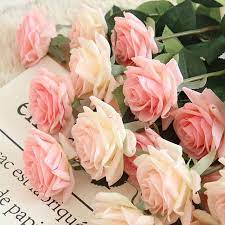 7.5'' h x 7.5'' w x 7.5'' d; Baohd Rose Artificial Flowers Cloth Fake Flower Real Touch Home Wedding Decorative Simulation Flowers Walmart Canada