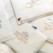 Love The Wedding Invitation Suite Sneak Peek When Dropped And Sent In Velum Envelopes Not A Traditi Wedding Invitations Wedding Envelopes Wedding Stationery