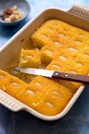 Voici La Recette Du Basboussa Un Gateau De Semoule Au Sirop De D Eau De Fleur D Oranger Originaire Du Maro Gateau De Semoule Semoule Recette Recette Basboussa