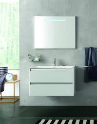 Meuble Avec Vasque Coloris Blanc Brillant Et Miroir A Led Une Exclusivite By Inda A Decouvrir Meuble Vasque Coiffeuse Salle De Bains Styles De Salles De Bain