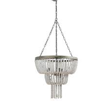 Metal Pendant Ceiling Light With White Wood Beads 3r Studios Target