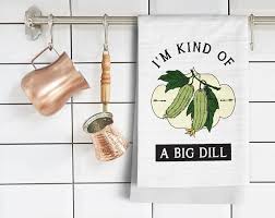 funny kitchen towel flour sack hand towel for vintage kitchen decor vegetable pun gift for dad funny chr personalized invitations customized gifts pun gifts